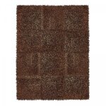 Unamourdetapis - tapis shaggy 120x160 marron tuft� rectangle motif uni shaggy n