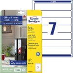 Avery - zweckform etiquette pour classeur l4760 - 10 38 x 192 mm papier blanc fixation permanente 70 ...