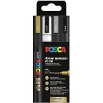 Uni - ball - marqueurs acryliques � posca pc - 3m �, �tui de 4