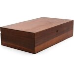 Universal - coffret � th� bois d'acacia avec 6 bo�tes � th� et cuill�re