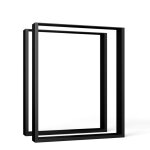 Urbanfodge u pieds de table ? pieds de table m�tal noir mat, design industriel, 60x72 cm, capacit� 200 ...