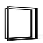 Urbanfodge u pieds de table ? pieds de table m�tal noir mat, design industriel, 70x72 cm, capacit� 200 ...