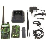 Uv - 5r talkie - walkie fm radio vhf / uhf avec double bande, affichage, veille et horloge int�gr�e (casque ...