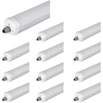 Lot de 12 r�glettes led �tanches 120cm 36w 120lm / w ip65 v - tac vt - 1249 fs - 120 � - blanc froid ...