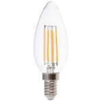 Ampoule led v - tac e14 6 w 130 lm / w � filament bougie blanc chaud