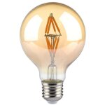 Ampoule led v - tac e27 4w g80 � filament ambre blanc chaud