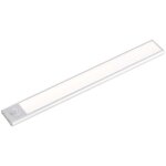 Lampe de placard led rechargeable v - tac 2, 5 w avec capteur pir argent 60 cm blanc chaud ip20