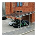 Kit abri solaire photovoltaque pour abri voiture 2 voitures verrire mtallique pour montage panneau ...
