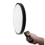 Plafonnier led rond v - tac 24 w avec tlcommande et dtecteur de mouvement, noir, blanc naturel, ip44 ...