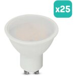 V - tac spot led - 100lm / w - gu10 - lentille 100� - ip20 - blanc - 10w - 1000 lumens - 4000k - lot ...