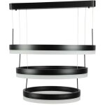 V - tac vt - 82 - 3 - b lustre suspendu led avec anneaux 86w en m�tal avec 3 cercles, couleur noire, ...