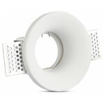 Support de spot encastr led rond v - tac gu10 et gu5. 3 (mr16) corps en pltre blanc