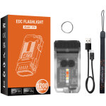 V15 mini lampe de poche led ultra puissante 1200lm rechargeable usb c, edc petite lampe torche cl� lumi�re ...