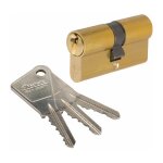 Vachette - cylindre 2 entrées varié laitonné - 40 x 30 mm - v5 Vachette - cylindre 2 entrées varié laitonné - 40 x 30 mm - v5