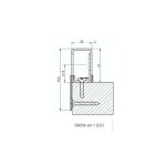 G�che en j pour serrure protective - assa abloy vachette blanc droite blanc