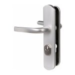 Vachette - poign�e de porte d'entr�e blind�e - secumax one gris argent - cl� i - 195 mm