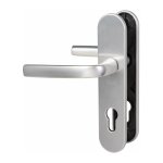 Vachette - poign�e de porte d'entr�e - logio gris argent - cl� i - 165 mm