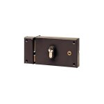 Vachette - serrure en applique horizontale � fouillot � cylindre europ�en 7416m - droite - vernie