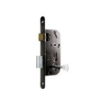 Serrure  larder 1 point d351 - 50 mm - pne 1 / 2 tour - bout rond - noir vachette