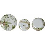 Vaisselle set 18 porcelaine 27x27x3 tropical vert