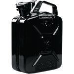 Valpro - bidon d'essence 5l t�le d'acier noir ral 9005 0, 9mm l230xl120xh310mm