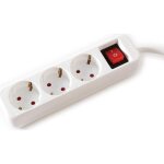 Value multiprise 3 prises orient�es 45� blanche 6 m�tres