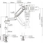 Value support pour �cran lcd noir bras ajustable bureau