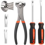 3 pices arrache agrafeuse tapissier, pince coupante d'extrmit de 185 mm, arrache - clous en v droit ...