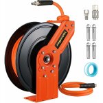 Valuemax enrouleur de tuyau d'air comprim de 20bar / 300psi, tuyau 15m, raccord en laiton 1 / 4  bspt, ...