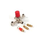 Valve de r�gulateur de pression d'air double tube de sortie raccord en alliage de zinc avec r�glage