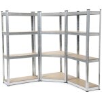 Euro vanadium - triple �tag�re d'angle 4 niveaux - 150 x 30 x 140 - charge max 1560 kg - 30 cm - bois ...