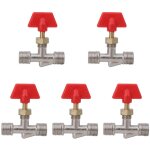 Vanne d'aiguille en laiton 1 / 4 pouces avec structure de soupape � billes flottante 5 pcs pour le compresseur ...
