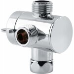 Vanne de d�rivation � 3 voies, vanne d'adaptateur de commutateur g1 / 2 pour pi�ce de rechange de robinet ...