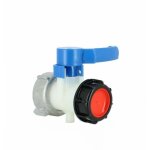 Vanne papillon avec �crou flottant en aluminium pour r�servoir ibc de 1000 litres, �crou s75x6 et sortie ...