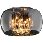 Vapor plafonnier verre chrome avec pampilles en verre dimmable d. 40cm Vapor plafonnier verre chrome avec pampilles en verre dimmable d. 40cm