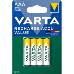 Varta - pile rechargeable aaa ? 800mah ? lot de 4 ? longue dur�e ? nimh