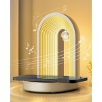 Veilleuse 3 en 1 avec haut - parleur bluetooth, chargeur sans fil pour t�l�phone portable, dimmable lampe ...