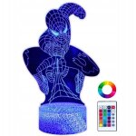 Veilleuse 3d spiderman 16 led pour enfants avec t�l�commande