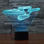 Veilleuse d�corative, illusion d'optique 3d 7 couleurs changent la lampe de table avec led pour la d�coration ...