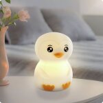 Veilleuse enfants silicone rechargeable pingouin - ansmann