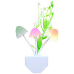 Veilleuse led champignon - allumage / extinction automatique - capteur led - � brancher au mur