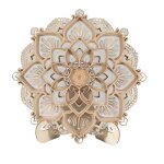 Veilleuse led dcoration murale moderne avec ports usb lgant mandala en bois suspendu panneaux mdf ...