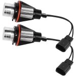 Pour veilleuse led e60 pour angel eyes e60 lumire led yeux d'ange 2 pices voiture lumineux 6000k 5w ...
