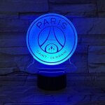 Veilleuse led fc paris saint germain football club 3d illusion enfants enfants ligue 1 logo de football ...