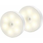 Veilleuse led, magn�tique lampe detecteur de mouvement interieur avec tampons adh�sifs gratuits, coller ...