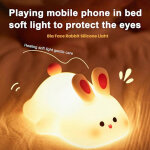 Veilleuse led en silicone avec design lapin, rechargeable usb, luminosit� ajustable et douce pour les ...