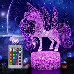 Veilleuse licorne pour enfants b�b�, jouets licorne, cadeaux licorne pour filles, 16 couleurs changeante ...