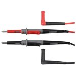 Velleman c�bles de mesure en pvc, ensemble, cat iv, 10 a, 2 mm / 4 mm, sonde de test droite en acier ...