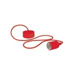 Luminaire design a suspension en cordage - rouge lamph01r ri14771