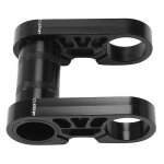 Pour vélo pliant, double potence, guidon allongé de 31, 8 mm, potence réglable en aluminium, noir Pour vélo pliant, double potence, guidon allongé de 31, 8 mm, potence réglable en aluminium, noir